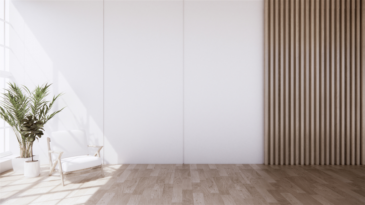 White Aesthetic Interior Zoom Virtual Background