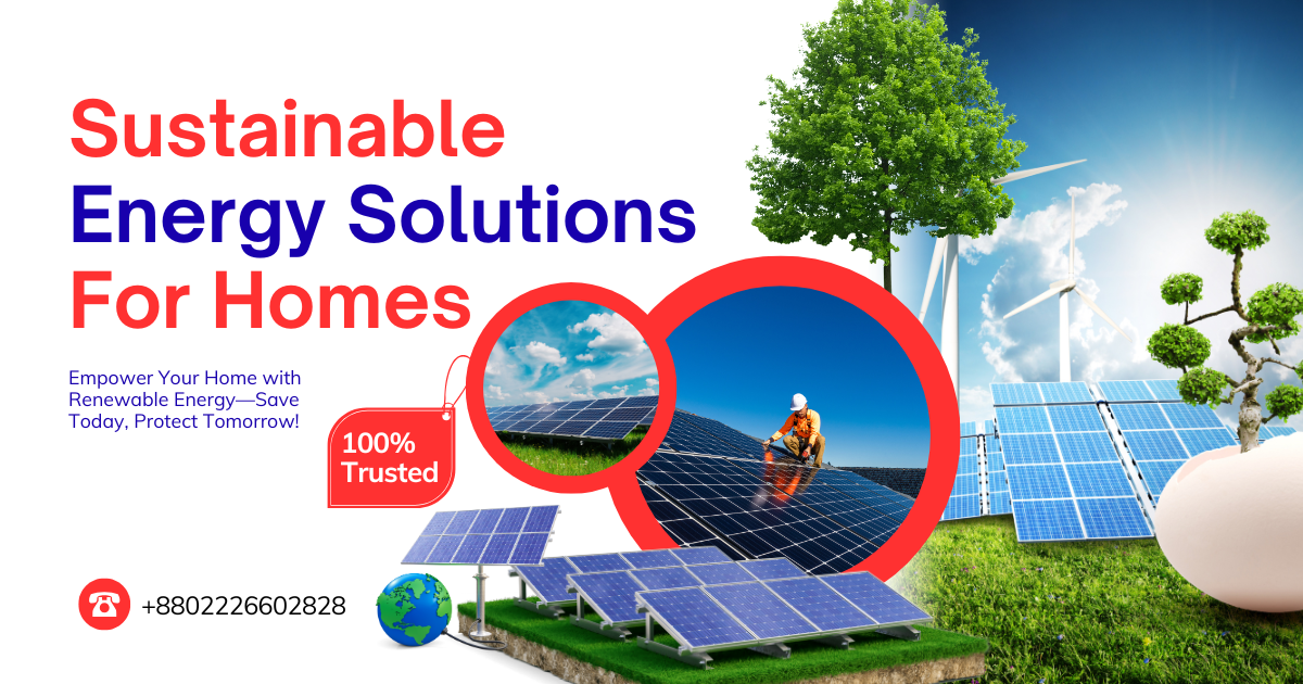 White Green And Black Modern Sustainable Energy Solutions For Homes Facebook Post (1)